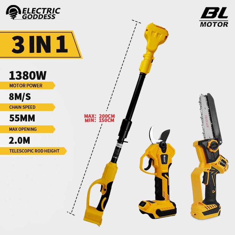 Brushless 6 Inch Electric Chai - Electric Chainsaw Battery ulasan dan harga