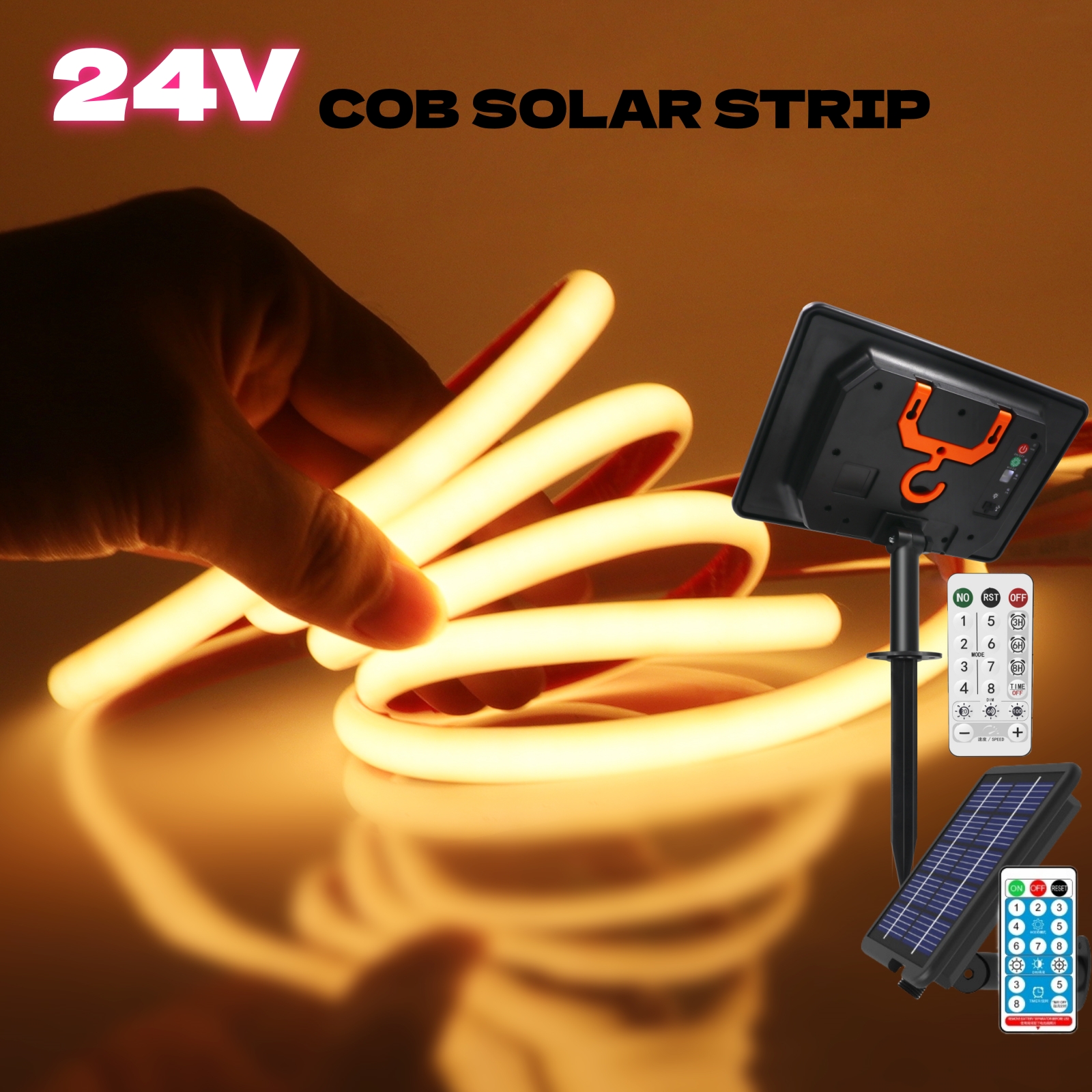 Solar COB Neon Strips 24V Dimm - Outdoor Power Strip ulasan dan harga