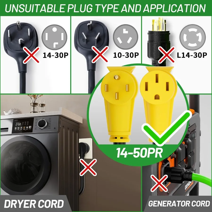 NEMA 1450P to NEMA 1450R 50 Am - Outdoor Power Extension Cord ulasan dan harga