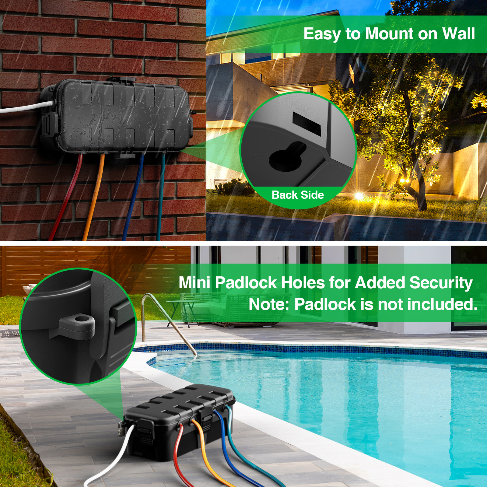 Medium Outdoor Electrical Box, - Outdoor Power Extension Cord ulasan dan harga