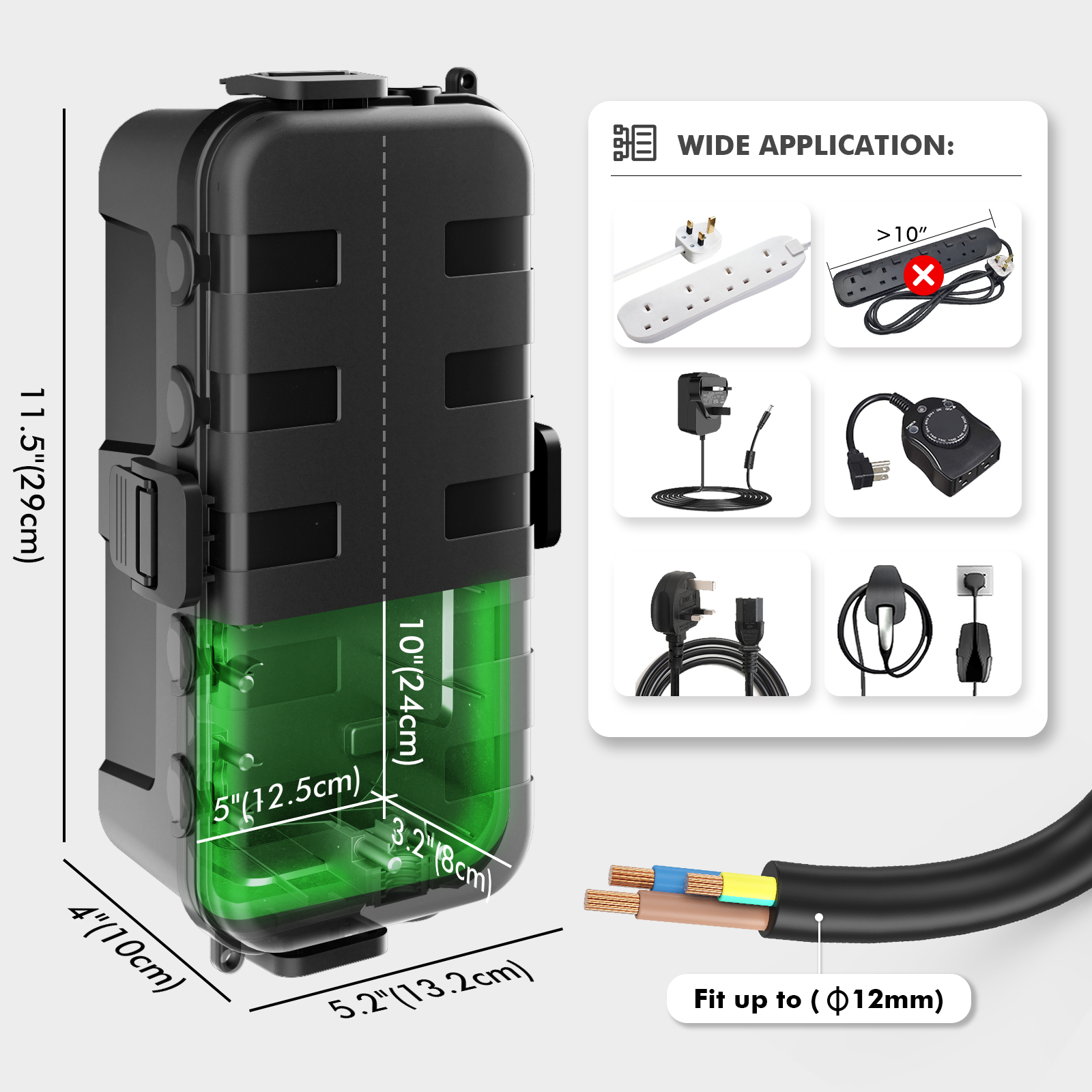 Medium Outdoor Electrical Box, - Outdoor Power Extension Cord ulasan dan harga