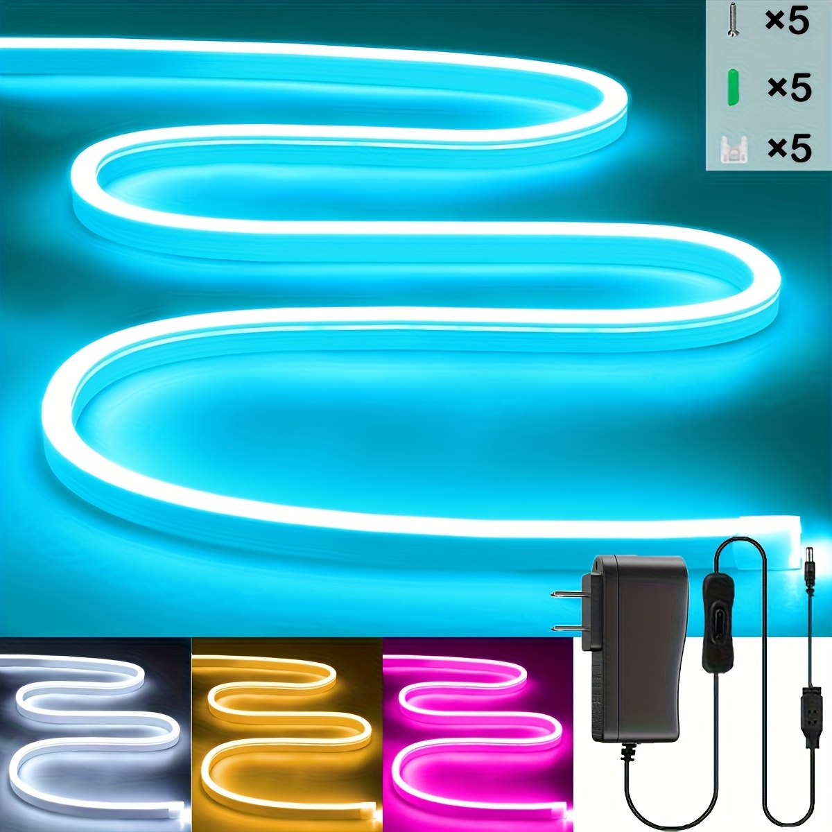 Neon LED Strip Lights 32.8ft/1 - Outdoor Power Strip ulasan dan harga